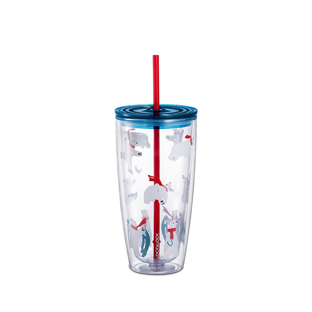 HAP507BLU LY NHỰA CÓ ỐNG HÚT 750ML CN 18, , large image number 0